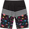 imageMens Spandex Hawaiian Beach Board Shorts with Zipped Pocket in Flamingo PartyClassic Hibiscus in Blue