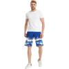 imageMens Spandex Hawaiian Beach Board Shorts with Zipped Pocket in Flamingo PartyDiamond Head Navy