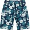 imageMens Spandex Hawaiian Beach Board Shorts with Zipped Pocket in Flamingo PartyFaded Floral in Blue