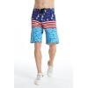 imageMens Spandex Hawaiian Beach Board Shorts with Zipped Pocket in Flamingo PartyLady Liberty Luau