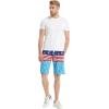 imageMens Spandex Hawaiian Beach Board Shorts with Zipped Pocket in Flamingo PartyLady Liberty Luau
