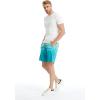 imageMens Spandex Hawaiian Beach Board Shorts with Zipped Pocket in Flamingo PartyPineapple Skull Turquoise