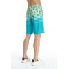 imageMens Spandex Hawaiian Beach Board Shorts with Zipped Pocket in Flamingo PartyPineapple Skull Turquoise