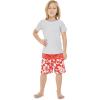 imageBoys Spandex Hawaiian Beach Board Shorts with Elastic Tie and Pocket in Classic Hibiscus PrintClassic Hibiscus in Red