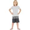 imageBoys Spandex Hawaiian Beach Board Shorts with Elastic Tie and Pocket in Classic Hibiscus PrintHonu Turtles in Black