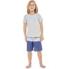 imageBoys Spandex Hawaiian Beach Board Shorts with Elastic Tie and Pocket in Classic Hibiscus PrintHonu Turtles in Orange and Navy