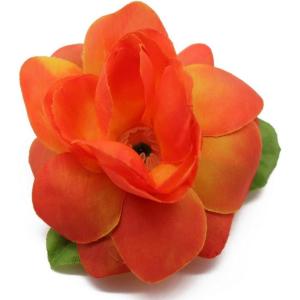 imageHawaii Luau Party Artificial Fabric Gardenia Hair ClipsOrange Flame