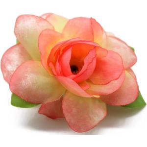 imageHawaii Luau Party Artificial Fabric Gardenia Hair ClipsPeach Pink