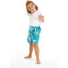 imageBoys Spandex Hawaiian Beach Board Shorts with Elastic Tie and Pocket in Crayon PalmsGray Palms in Blue