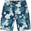 imageBoys Spandex Hawaiian Beach Board Shorts with Elastic Tie and Pocket in Faded FloralFaded Floral in Blue