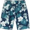 imageBoys Spandex Hawaiian Beach Board Shorts with Elastic Tie and Pocket in Faded FloralFaded Floral in Blue