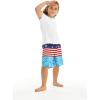 imageBoys Spandex Hawaiian Beach Board Shorts with Elastic Tie and Pocket in Faded FloralLady Liberty Luau