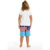 imageBoys Spandex Hawaiian Beach Board Shorts with Elastic Tie and Pocket in Faded FloralLady Liberty Luau