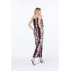 imageCouple Matching Hawaiian Luau Shirt Jumpsuit in Pink Black Hibiscus VinePink Black Hibiscus Vine