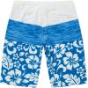 imageMens Spandex Hawaiian Beach Board Shorts with Zipped Pocket in Classic Hibiscus PrintClassic Hibiscus in Blue