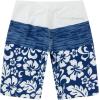 imageMens Spandex Hawaiian Beach Board Shorts with Zipped Pocket in Classic Hibiscus PrintClassic Hibiscus in Navy