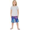 imageBoys Spandex Hawaiian Beach Board Shorts with Elastic Tie and Pocket in Crayon PalmsCrayon Palms in Navy