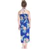 imageGirl Hawaiian Halter Dress in Hibiscus RedHibiscus Blue