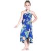 imageGirl Hawaiian Halter Dress in Hibiscus RedHibiscus Blue
