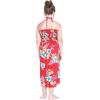 imageGirl Hawaiian Halter Dress in Hibiscus RedHibiscus Red