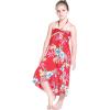 imageGirl Hawaiian Halter Dress in Hibiscus RedHibiscus Red