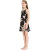 imageGirl Hawaiian Round Neck Dress in HibiscusHibiscus Black
