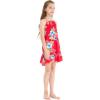 imageGirl Hawaiian Round Neck Dress in HibiscusHibiscus Red