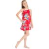 imageGirl Hawaiian Round Neck Dress in HibiscusHibiscus Red