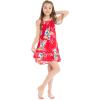 imageGirl Hawaiian Round Neck Dress in HibiscusHibiscus Red