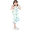 imageGirl Hawaiian Round Neck Dress in HibiscusOrchid Breeze White