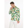 imageHawaii Hangover Mens Hawaiian Long Sleeve Shirt Aloha Shirt Flamingo in Love WhiteBird of Paradise