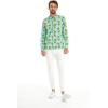 imageHawaii Hangover Mens Hawaiian Long Sleeve Shirt Aloha Shirt Flamingo in Love WhitePineapple Skull Turquoise