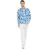 imageHawaii Hangover Mens Hawaiian Long Sleeve Shirt Aloha Shirt Flamingo in Love WhiteVintage Classic Hibiscus  Blue