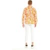 imageHawaii Hangover Mens Hawaiian Long Sleeve Shirt Aloha Shirt Flamingo in Love WhiteVintage Classic Hibiscus  Orange