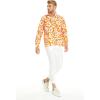 imageHawaii Hangover Mens Hawaiian Long Sleeve Shirt Aloha Shirt Flamingo in Love WhiteVintage Classic Hibiscus  Orange