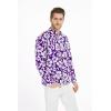 imageHawaii Hangover Mens Hawaiian Long Sleeve Shirt Aloha Shirt Flamingo in Love WhiteVintage Classic Hibiscus  Purple