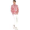 imageHawaii Hangover Mens Hawaiian Long Sleeve Shirt Aloha Shirt Flamingo in Love WhiteVintage Classic Hibiscus  Red