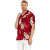 imageMatchable Couple Hawaiian Luau Shirt or Kimono in Midnight BloomMen Pineapple Garden Burgundy