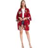 imageMatchable Couple Hawaiian Luau Shirt or Kimono in Midnight BloomMen Pineapple Garden Burgundy