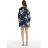 imageMatchable Couple Hawaiian Luau Shirt or Kimono in Midnight BloomWomen Pineapple Garden Navy