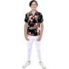 imageMatchable Family Hawaiian Luau Men Women Girl Boy Clothes in Black RafelsiaBoy Short Sleeve