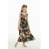 imageMatchable Family Hawaiian Luau Men Women Girl Boy Clothes in Black RafelsiaGirl Maxi Tiered