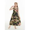 imageMatchable Family Hawaiian Luau Men Women Girl Boy Clothes in Black RafelsiaGirl Maxi Tiered