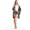 imageMatchable Family Hawaiian Luau Men Women Girl Boy Clothes in Black RafelsiaWomen Kimono Cardigan