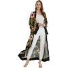 imageMatchable Family Hawaiian Luau Men Women Girl Boy Clothes in Black RafelsiaWomen Maxi Kimono Cardigan