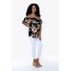 imageMatchable Family Hawaiian Luau Men Women Girl Boy Clothes in Black RafelsiaWomen Offshoulder Ruffle Top