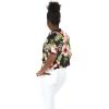 imageMatchable Family Hawaiian Luau Men Women Girl Boy Clothes in Black RafelsiaWomen Tie Front Shirt