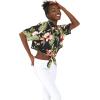 imageMatchable Family Hawaiian Luau Men Women Girl Boy Clothes in Black RafelsiaWomen Tie Front Shirt