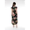 imageMatchable Family Hawaiian Luau Men Women Girl Boy Clothes in Black RafelsiaWomen Wrap Ruffle
