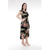imageMatchable Family Hawaiian Luau Men Women Girl Boy Clothes in Black RafelsiaWomen Wrap Ruffle